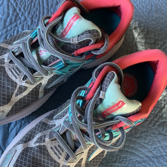 Brooks Ravenna 7 Women's Running Shoes Size 9 Gray Aqua Green - Picture 6 of 13